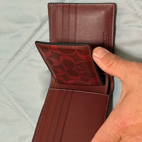 Coach Embossed Red Leather wallet Set - Picture 5 of 7